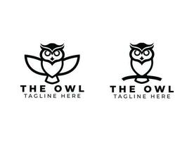 vecteur de conception de logo hibou