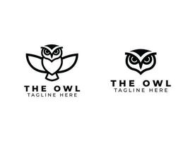 vecteur de conception de logo hibou