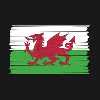 vecteur de drapeau du pays de Galles