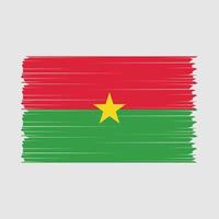 vecteur de brosse drapeau burkina faso