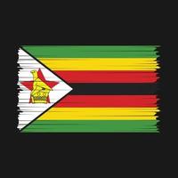 vecteur de brosse drapeau zimbabwe