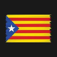 vecteur de brosse drapeau catalogne