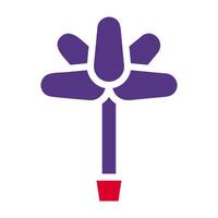 fleur icône solide rouge violet style Pâques illustration vecteur élément et symbole parfait.