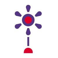 fleur icône solide rouge violet style Pâques illustration vecteur élément et symbole parfait.