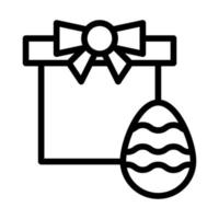 cadeau Oeuf icône contour style Pâques illustration vecteur élément et symbole parfait.