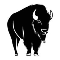 bison silhouette sur blanc Contexte. isolé vecteur animal