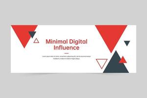 modèle de bannière d'agence de marketing numérique professionnel triangle créatif vecteur