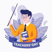 conception du concept de la journée des enseignants vecteur