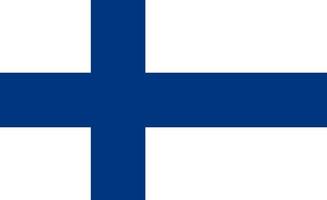 Finlande Facile drapeau correct taille, proportion, couleurs. vecteur