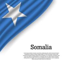 agitant le drapeau de la somalie vecteur