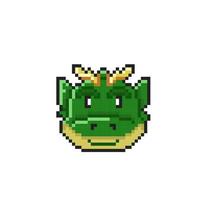 mignonne bébé dragon dans pixel art style vecteur