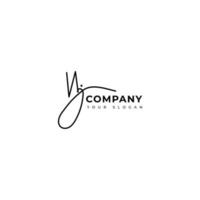 New Jersey initiale Signature logo vecteur conception