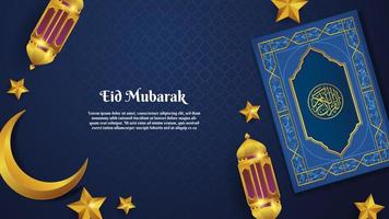 Ramadan Contexte avec Al coran et décorations. prière fois dans le mois de Ramadan vecteur