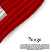 agitant drapeau de Tonga vecteur