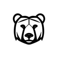 vecteur logo de une noir et blanc ours.