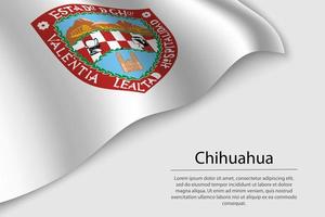 vague drapeau de chihuahua est une Région de Mexique vecteur