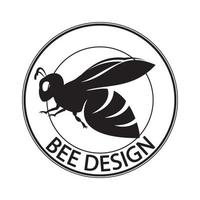 icône de conception d'illustrations de logo d'abeille vecteur