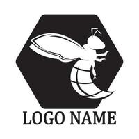 icône de conception d'illustrations de logo d'abeille vecteur