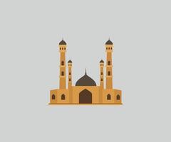 ramadan kareem mosquée dorée vecteur