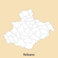 haute qualité carte de Relizane est une Province de Algérie vecteur