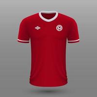 réaliste football chemise , Pologne une façon Jersey modèle pour Football trousse. vecteur