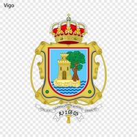 emblème de Vigo. ville de Espagne vecteur