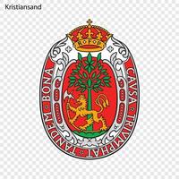 emblème de ville de Norvège vecteur