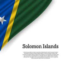 agitant drapeau de Salomon îles vecteur