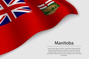 vague drapeau de manitoba est une Région de Canada vecteur