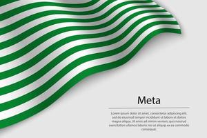 vague drapeau de méta est une Région de Colombie vecteur