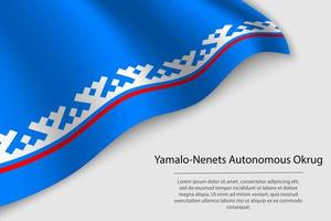 vague drapeau de yamalo-nenets autonome okrug est une Région de russe vecteur