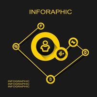 infographie avec icône modèle pour affaires vecteur