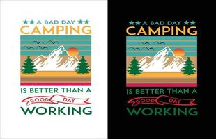 camping T-shirt conception vacteur ,montagne T-shirt conception vacteur vecteur