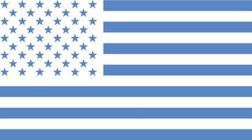 uni États de Amérique drapeau lumière bleu Couleur silhouette vecteur illustration agrafe art