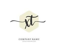 X t xt initiale lettre écriture et Signature logo. une concept écriture initiale logo avec modèle élément. vecteur