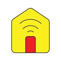 intelligent Accueil icône vecteur illustration avec Wifi lien symbole, prime qualité et coloré Maison intelligente icône