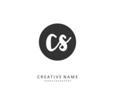 c s cs initiale lettre écriture et Signature logo. une concept écriture initiale logo avec modèle élément. vecteur