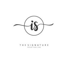 je s est initiale lettre écriture et Signature logo. une concept écriture initiale logo avec modèle élément. vecteur