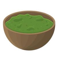 illustration de guacamole. traditionnel mexicain aliments. vecteur