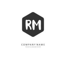 r m rm initiale lettre écriture et Signature logo. une concept écriture initiale logo avec modèle élément. vecteur