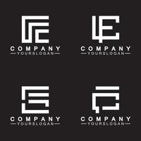 alphabet des lettres monogramme logo cf, fc, c et F, élégant et professionnel blanc Couleur lettre icône conception sur noir Contexte. vecteur