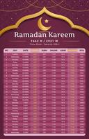 concept de calendrier ramadan kareem vecteur