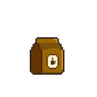 café sac dans pixel art style vecteur