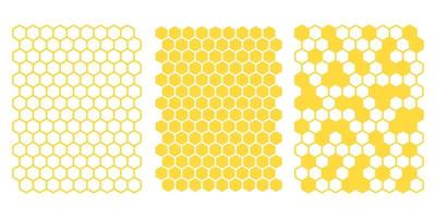 vecteur de grille en nid d'abeille hexagonal jaune