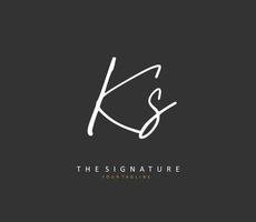 k s ks initiale lettre écriture et Signature logo. une concept écriture initiale logo avec modèle élément. vecteur
