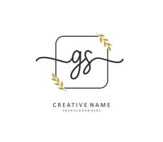 g s gs initiale lettre écriture et Signature logo. une concept écriture initiale logo avec modèle élément. vecteur