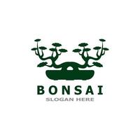 bonsaï arbre plante vecteur logo illustration