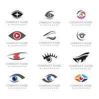 identité de marque création de logo vectoriel de soins oculaires corporatifs