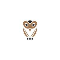 hibou logo avec modèle vecteur style