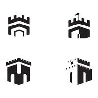 vecteur Château logo icône modèle